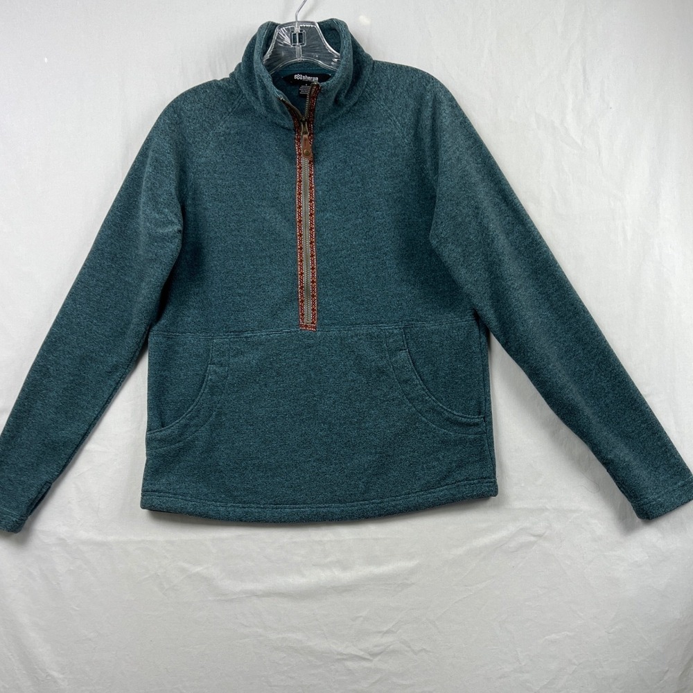 Sherpa Adventure Gear Quarter Zip Fleece Women S Teal Green Embroidered Trim